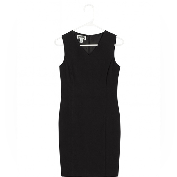 Mixit Dresses & Skirts - Mixit Womens Black Sleeveless V- Neck Lined Back Zip Shift Dress Size 10